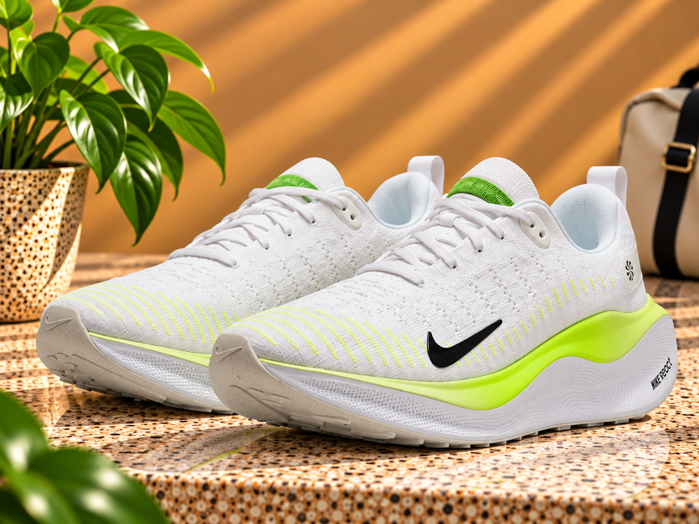 NEW W Defect Nike InfinityRN 4 Men Running Shoes White Lemon Twist Volt Size 6